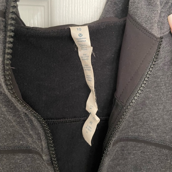 Lululemon cotton and spandex full zip hoodie in gray size 10 - Picture 7 of 10